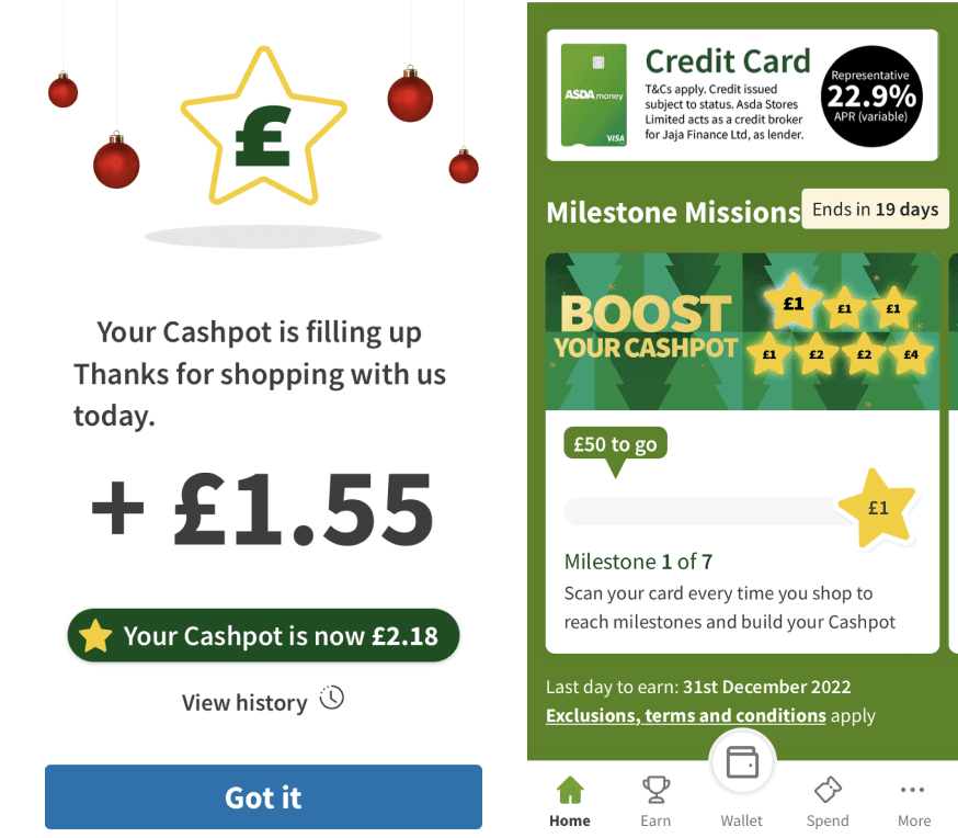 Asda sends 'money off' message to customers using Rewards app