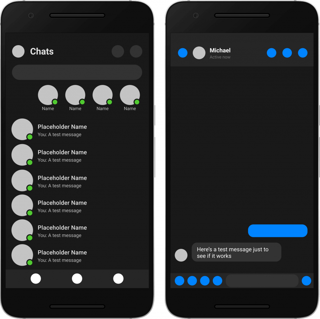 facebook messenger dark mode redesign