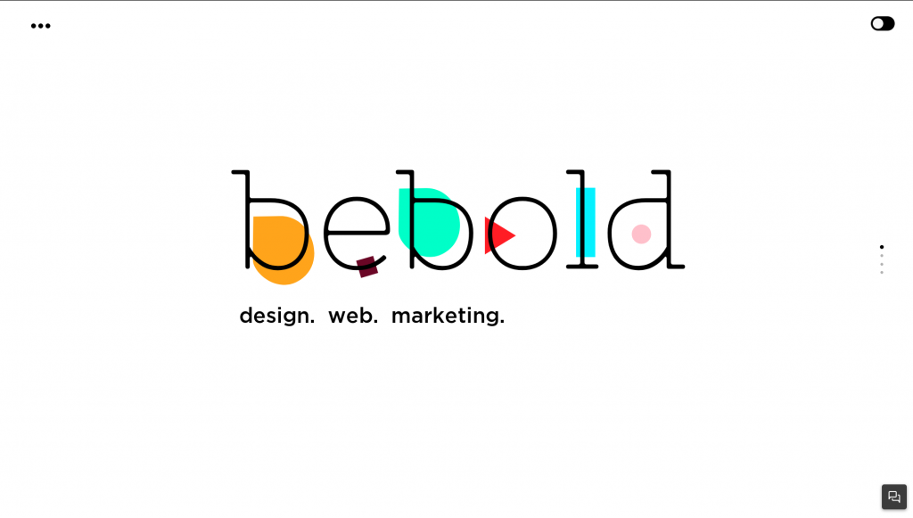 Web design inspiration example: Bebold's website