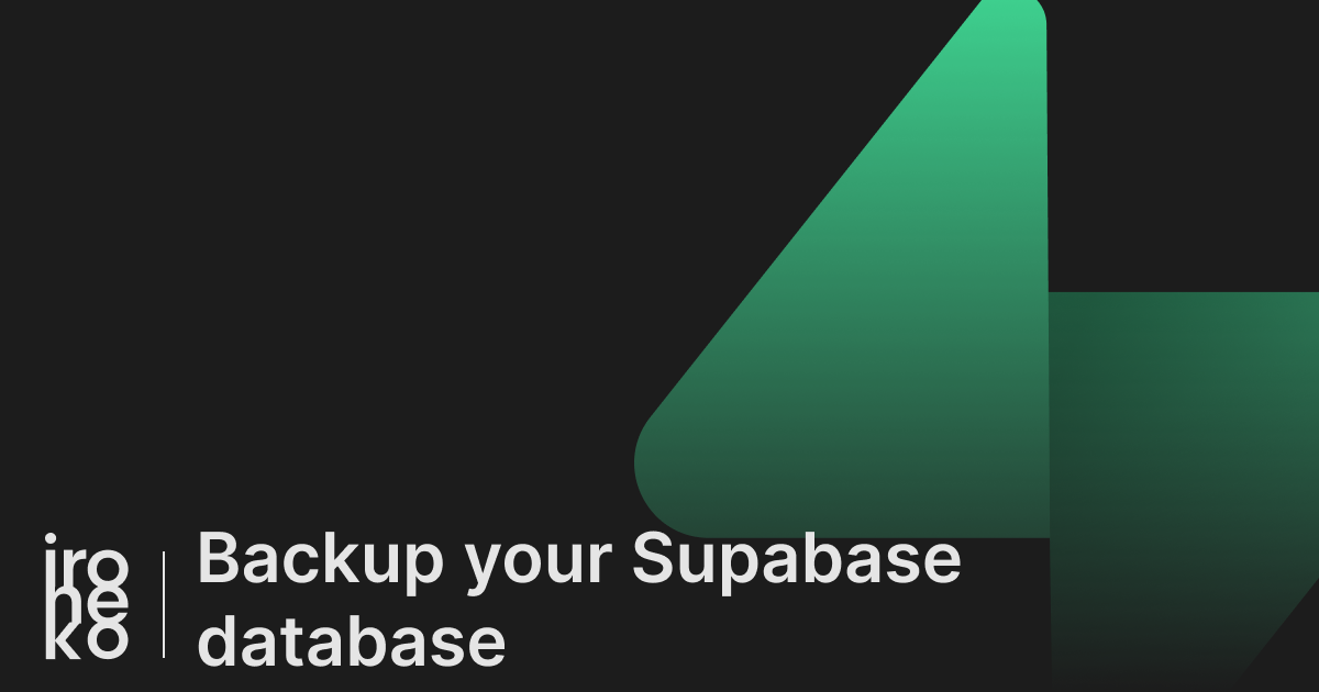 Creating a local backup of a Supabase database thumbnail